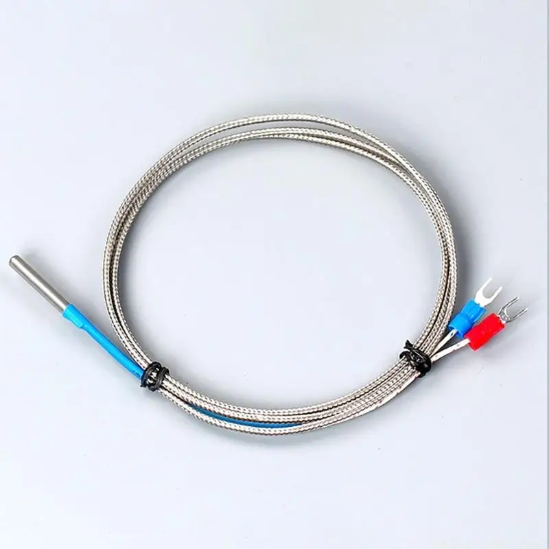A2BE 0-400℃ Measure Ranges Stainless Temperature Sensors Thermocouple Braided Cable