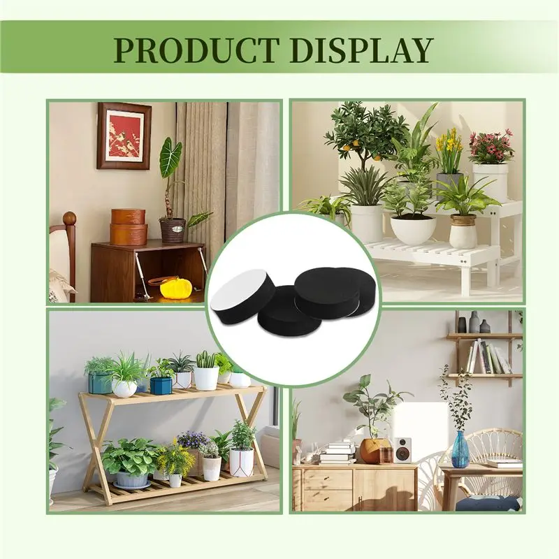 48Pcs Plant Pot Feet Risers Natural Rubber Flower Pot Mat Invisible Pot Feet For Heavy Outdoor Plants, Flower Pots
