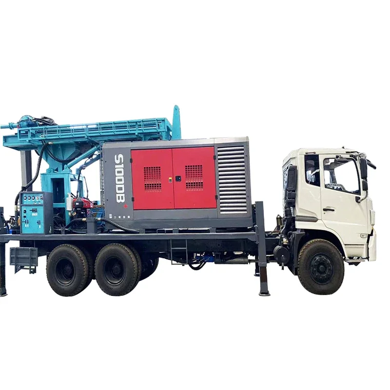 700 Meter Portable Crawler Water Well Drilling Rig Machine  Mounted Borehole   