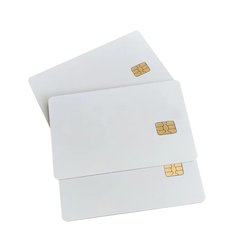 30Ps 2 in 1 White PVC Card Contact SLE4442 Chip Smart IC Blank Hico Magnetic Stripe Smart Card Contact IC Card Intelligent Card