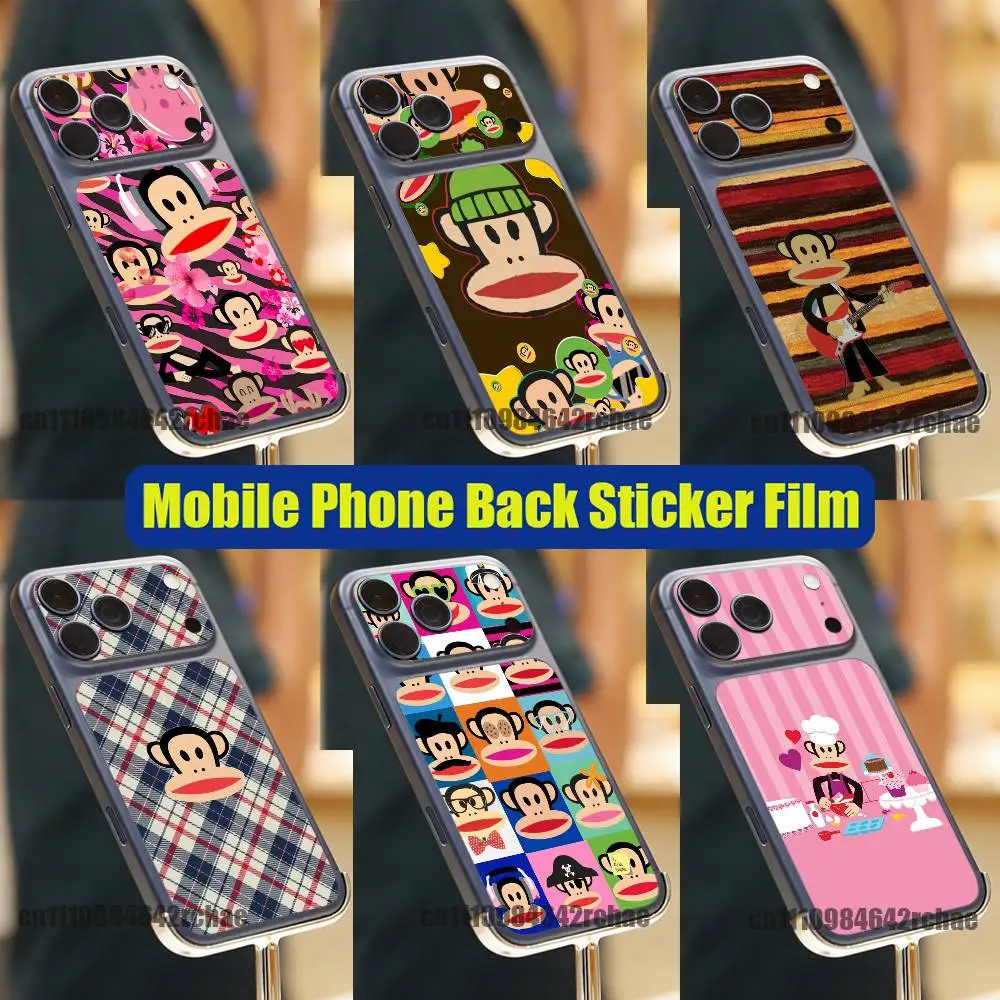 Para iPhone 17 Pro Max: Adesivo Traseiro, Película, Decalque, Skin e Envelopamento Personalizado DIY com Estampa P-PaulS Monkey F-FrankS, Cobertura Total