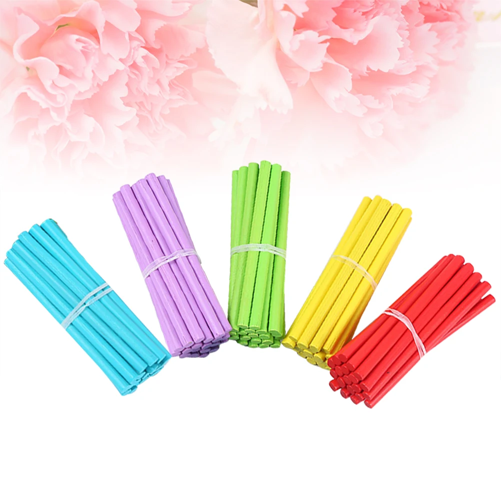 100Pcs Counting Rods Wooden Math Manipulatives for Children Color Recognition and Number Skills Preschool Learning Tools
