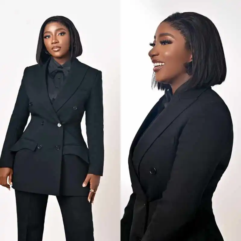 Trim Fit Women Suits Peaked Lapel Double Breasted Bride Blazer 2 Piece Set Jacket Pants Mother Pants Suit Customized