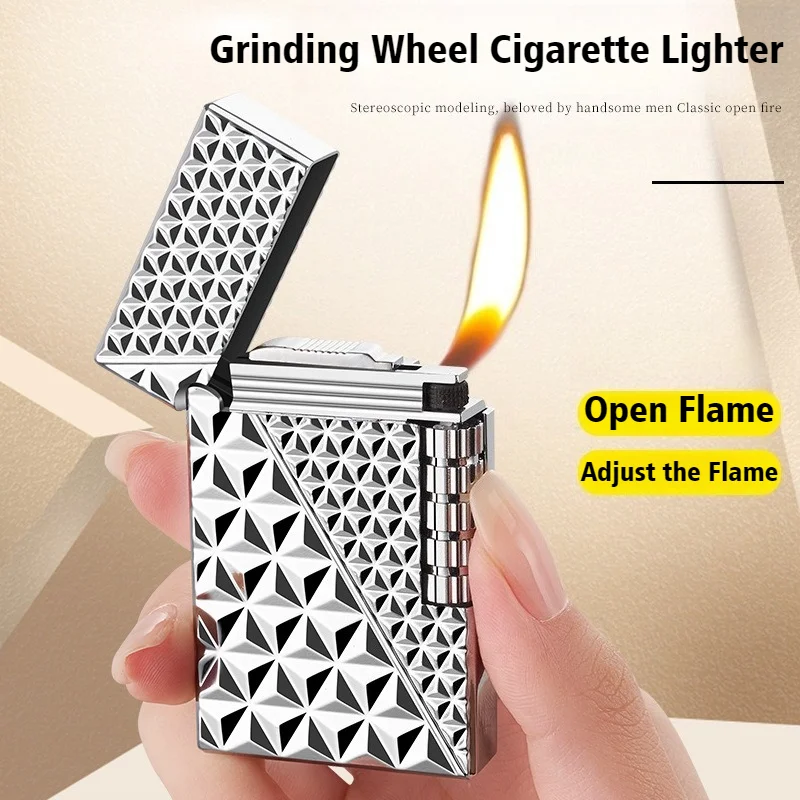 New Inflatable Cigar Igniter Loudly Slanted Fire Open Flame Grinding Wheel Lighter Pipe Cigarette Lighters & Smoking Accessories