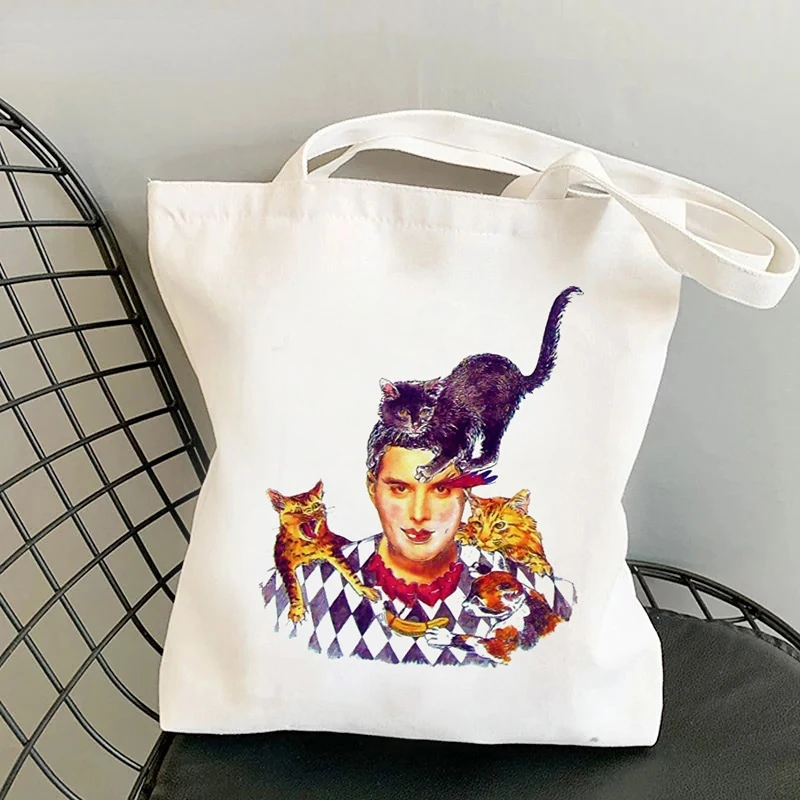 Queen Freddie Mercury Shopping Bags for Women Casual Tote Bag Eco Resuable Large-capacity Handbag  Bolsa Feminina