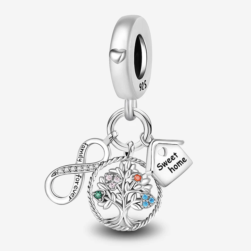 925 Sterling Silver Personalized Fashion Plant Flower Fit Diy Charms Beads  Necklace Making Gift Of High Quality Fine Jewelry
