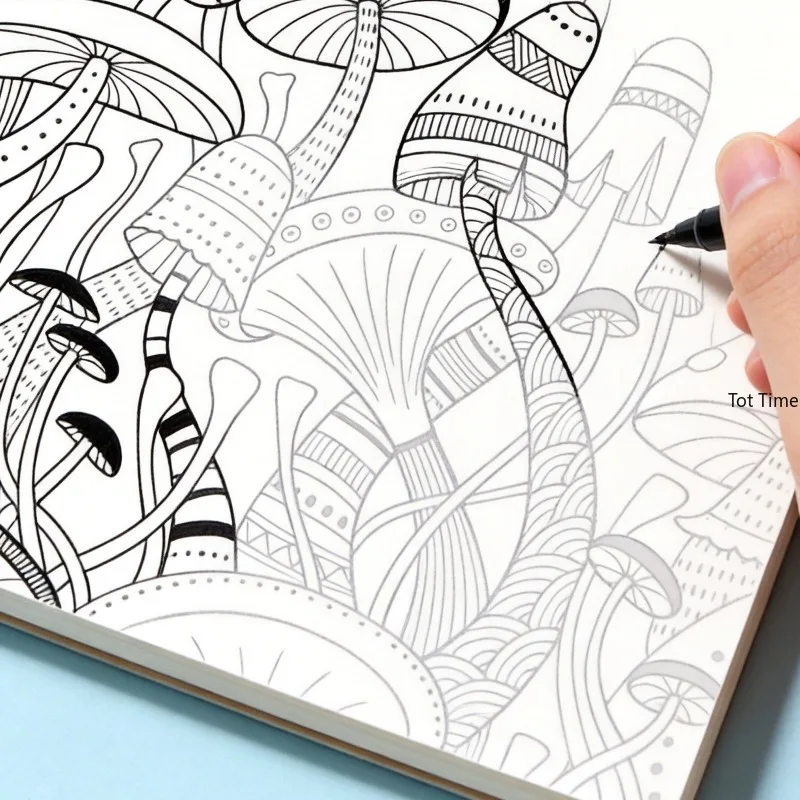 A Mandala/Flower Zen Painting Copy and Coloring Graffiti Album, Multiple Themes, 24 Different Patterns, Provides Inner Peace image 6