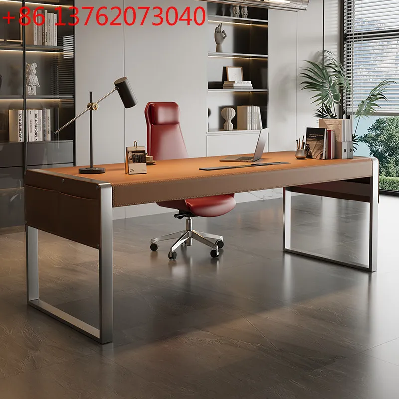 

Light luxury and high end saddle leather Room desks computer desk room offices office desks and workstations study table