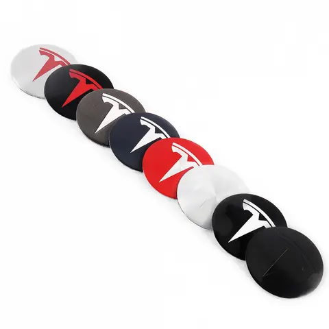 4개 56mm 자동차 휠 허브 캡 엠블럼 허브캡 배지 스티커 테슬라 모델 3 모델 Y 모델 S 모델 X WYE 자동차 스타일링 액세서리
