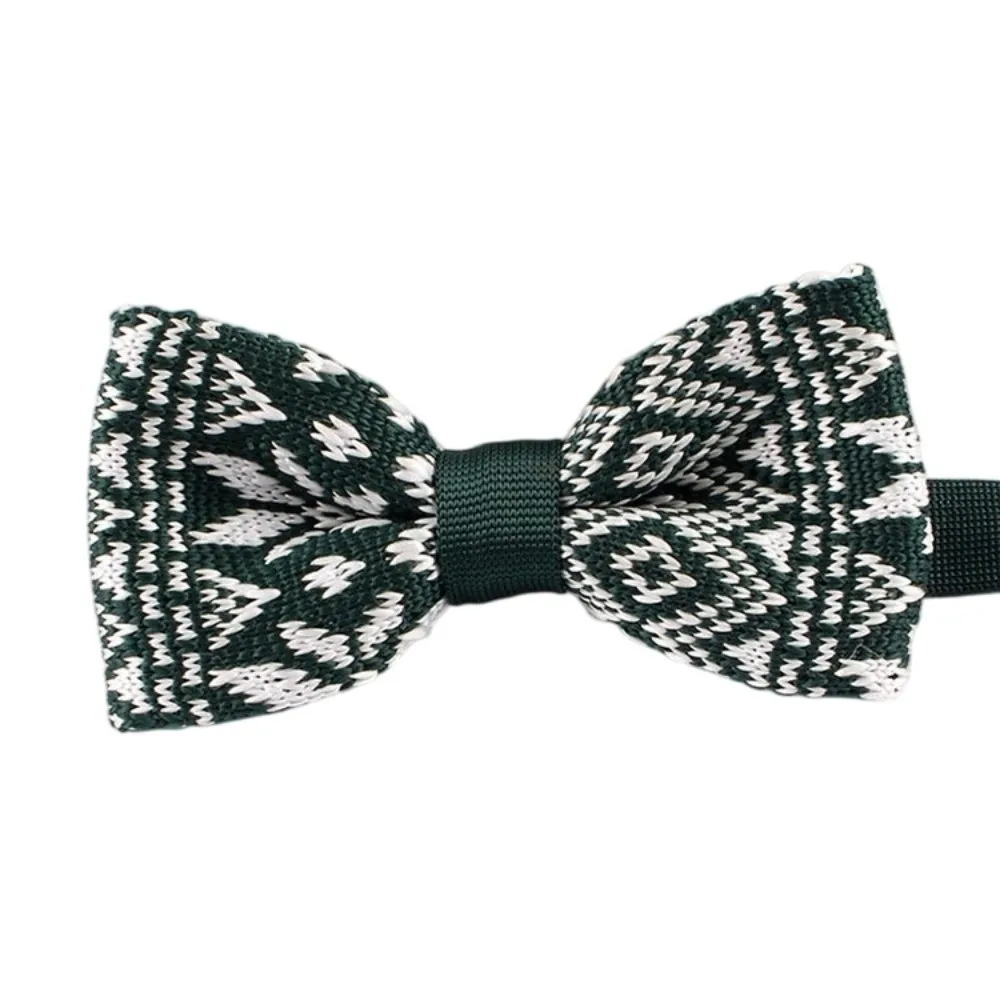 Creative Snowflake Knitted Christmas Necktie Adjustable Strap Heart Polka Dot Xmas Shirt Tie Soft Cravat Suit Accessories