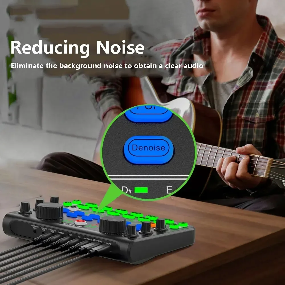 X60 Professional Sound Card Audio Mixer English Version Karaoke Broadcast KTV Performance Live DJ Professional Mixer Soundcard
