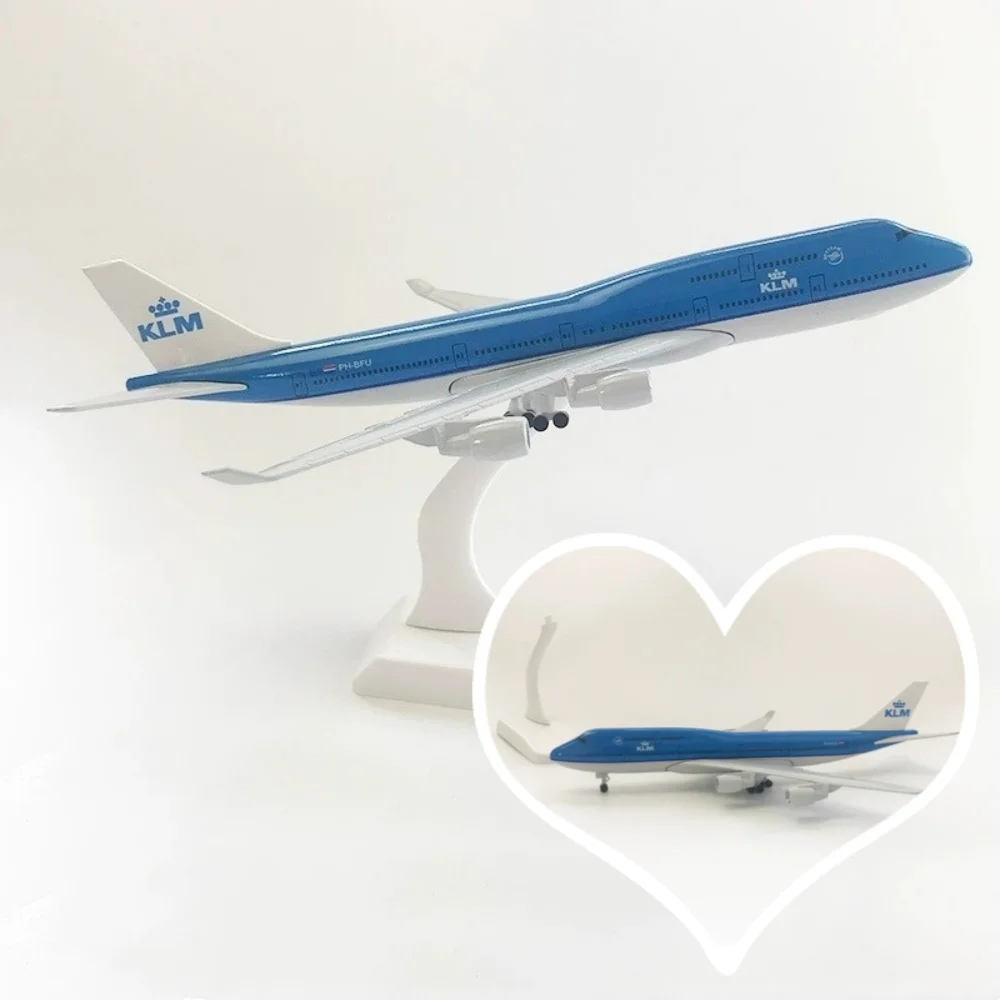B747 KLM Royal Dutch Model Airplane 20cm Plane Model Desk Accessories Aircraft Model Diecast Metal Planes Collect Room Decor