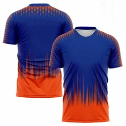 Fashion Gradient Harajuku Men's T Shirt Badminton Tennis Training Clothing Summer Quick Dry Sports Tees O-Neck Short Sleeve Tops