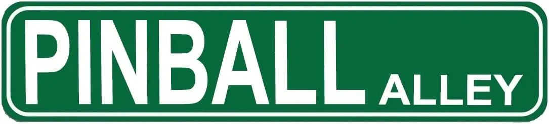 Pinball Alley Street Sign Quality Metal Sign Pinball Alley Sign Novelty Sign for Farm House Garage Wall Decor Tin Sign 16 x 4 In