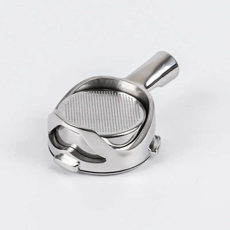 58MM 3 Ears Bottomless Hollow Portafilter for Barsetto/Oster Italian Coffee Handle Accessories Stainless Steel Solid Wood Handle