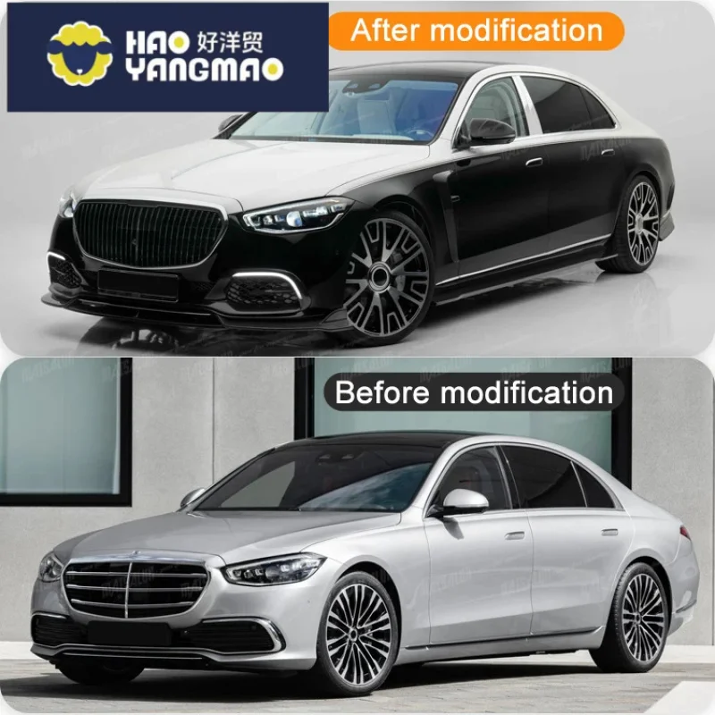 Suitable Dry Carbon Fiber Body Kit for Mercedes-Benz W223 Style S480 S580 S680 Upgrade Front Lip Side Skirt Spoiler Rear