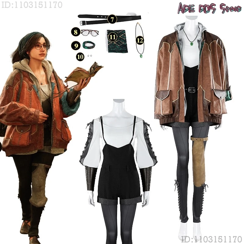 

Monster Game Hunter Alma Cosplay Costume Wild MHWilds Women Roleplay Halloween Party Coat Outfits Clothes Expo Uniforms