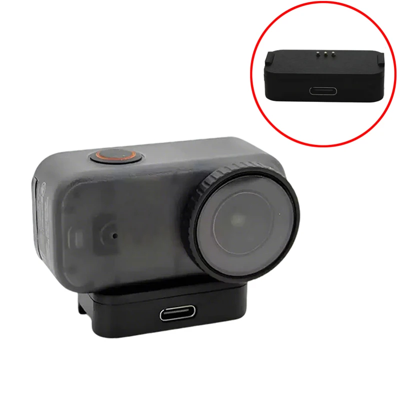 1PCS Magnetic Charging Dock Type-C Interface Power Adapter Extension Bracket 3D Printed Charger Base for DJI NANO Action Camera