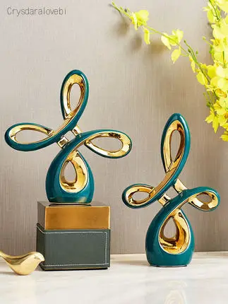 Scultura astratta in ceramica decorazione artigianato squisito accessori per la decorazione della casa moderna collezione regalo per la decorazione