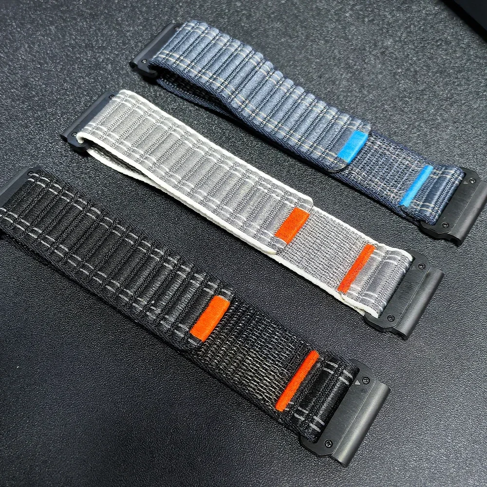 النايلون حزام الساعات ل Garmin Fenix 8 Pro 47 مللي متر AMOLED حزام سوار ل Fenix8 برو 51 مللي متر MicroLED/6 6X 7 7X QuickFit 26 مللي متر 22 مللي متر