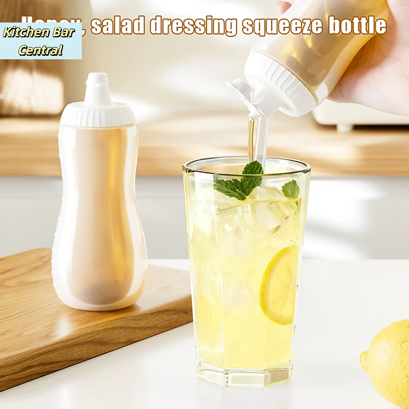 【500ML Large Squeeze Condiment Bottles With Nozzles Ketchup BBQ Sauces Olive Oil Bottle Dispenser Squeeze Sauce Bottle】
