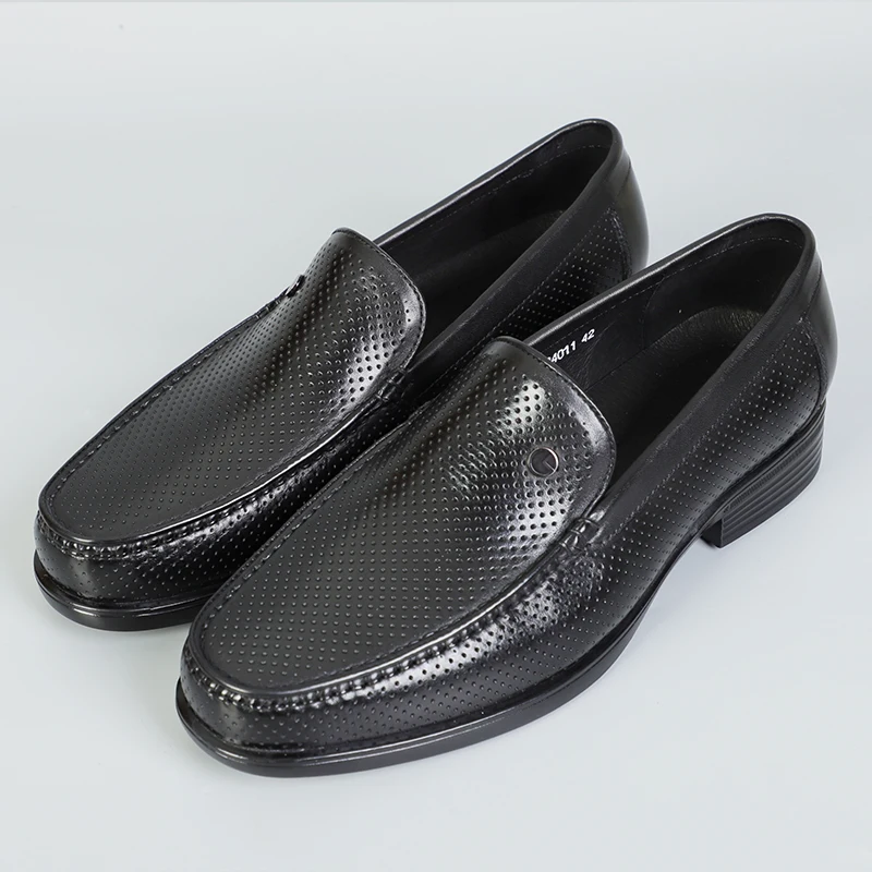 

Men's Genuine Leather Perforated Loafers with Pigskin Lining & Rubber Outsole Business Formal Daily Casual Shoes