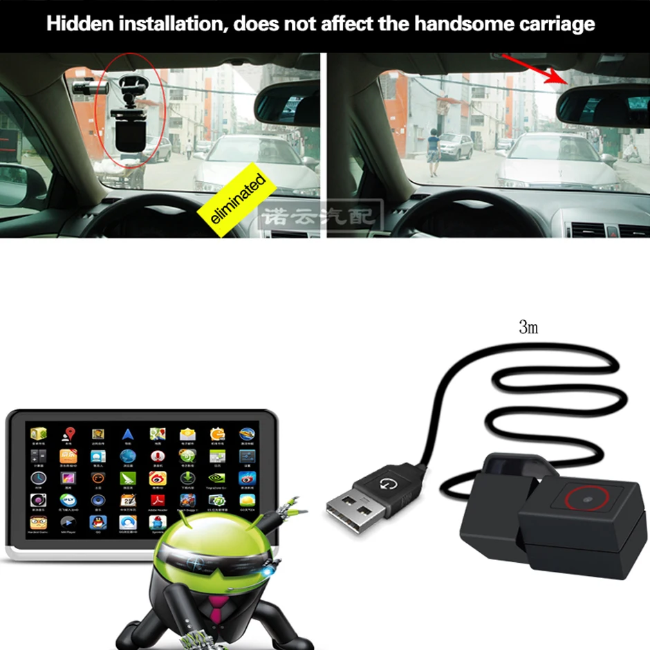 

USB Car DVR Camera Dash Cam Reversing Backup Camera Recorders Black Box Full HD for Android PC DVR Driving Recorder Hidden