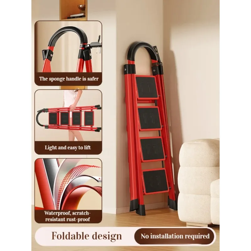 Retractable Catch The High Ladder Nonslip Solid Loadbearing Multifunction Thickening Large Pedal Multifunctional Shelf Stable