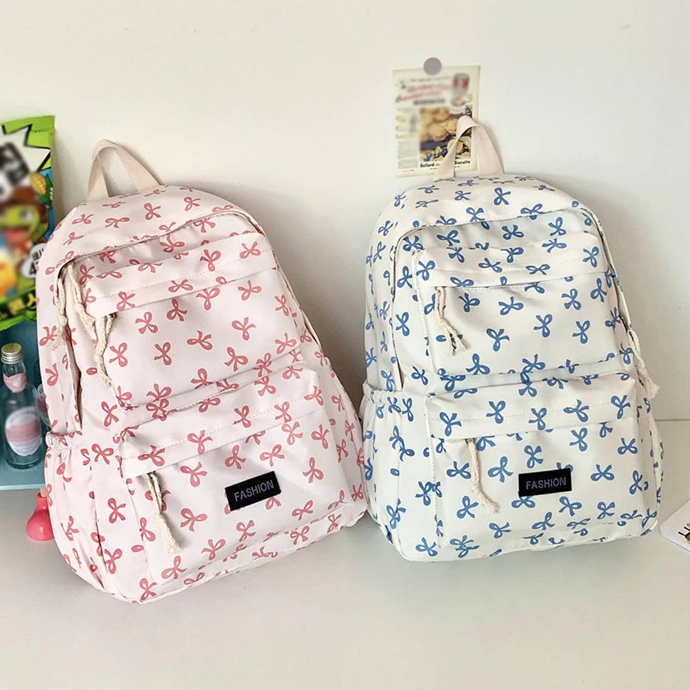 Strikprint Leuke rugzak Damesrugzakken Waterdichte nylon rugzak met meerdere zakken Cartoon mode Schoolrugzak voor tienermeisjes