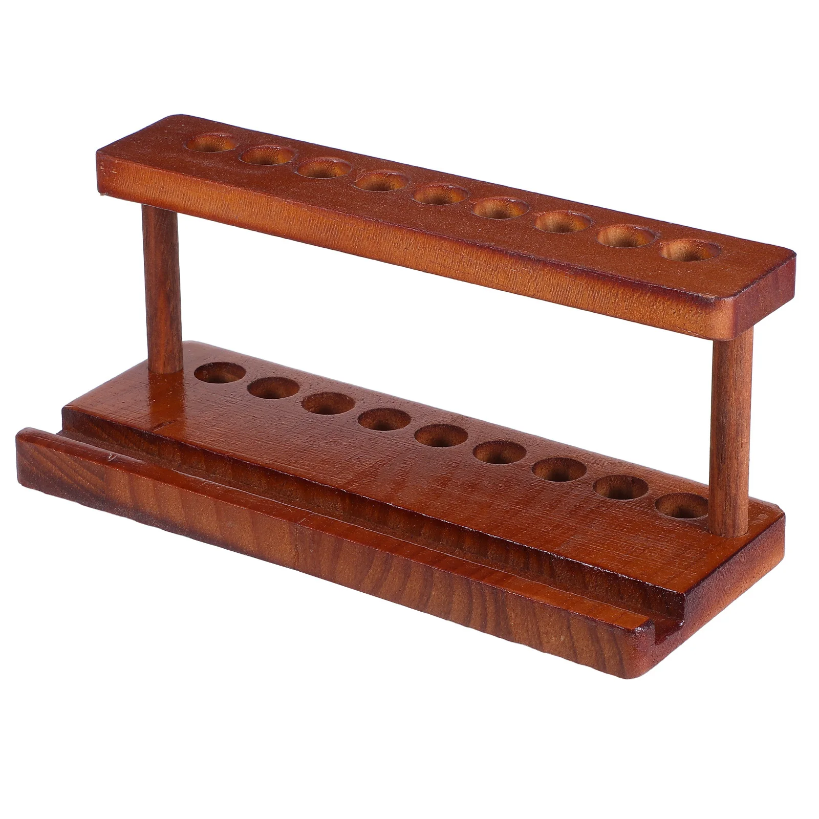 

Wooden Phone and Pen Holder Multifunction Desk Organizer Vintage Retro Design Desktop Pencil Stand Office Study Room Supplies