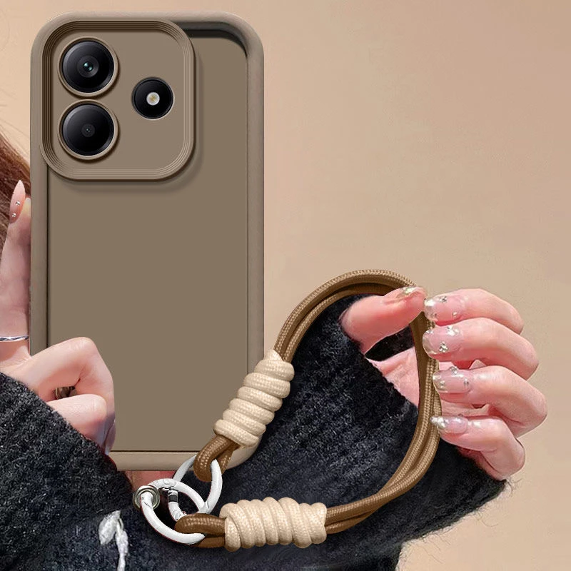 For Realme Neo7 Case Realme Neo7  Phone Cover Realme Neo7 Realme Neo 7 Shockproof Protective Lattice Soft Anti loss hanging rope