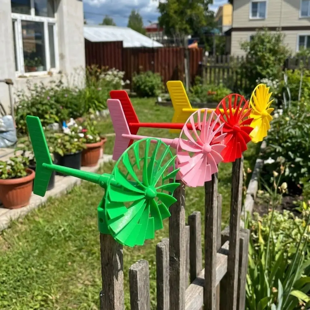 Molinillo de Viento Decorativo para Jardín, Impreso en 3D, Resistente al Agua y a la Intemperie, Estilo Rústico, con Rueda Giratoria