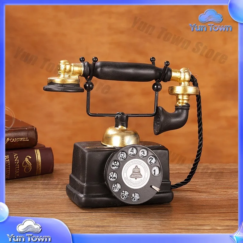 American retro telephone ornament home living room wine cabinet decoration bar shooting props nostalgic telephone model