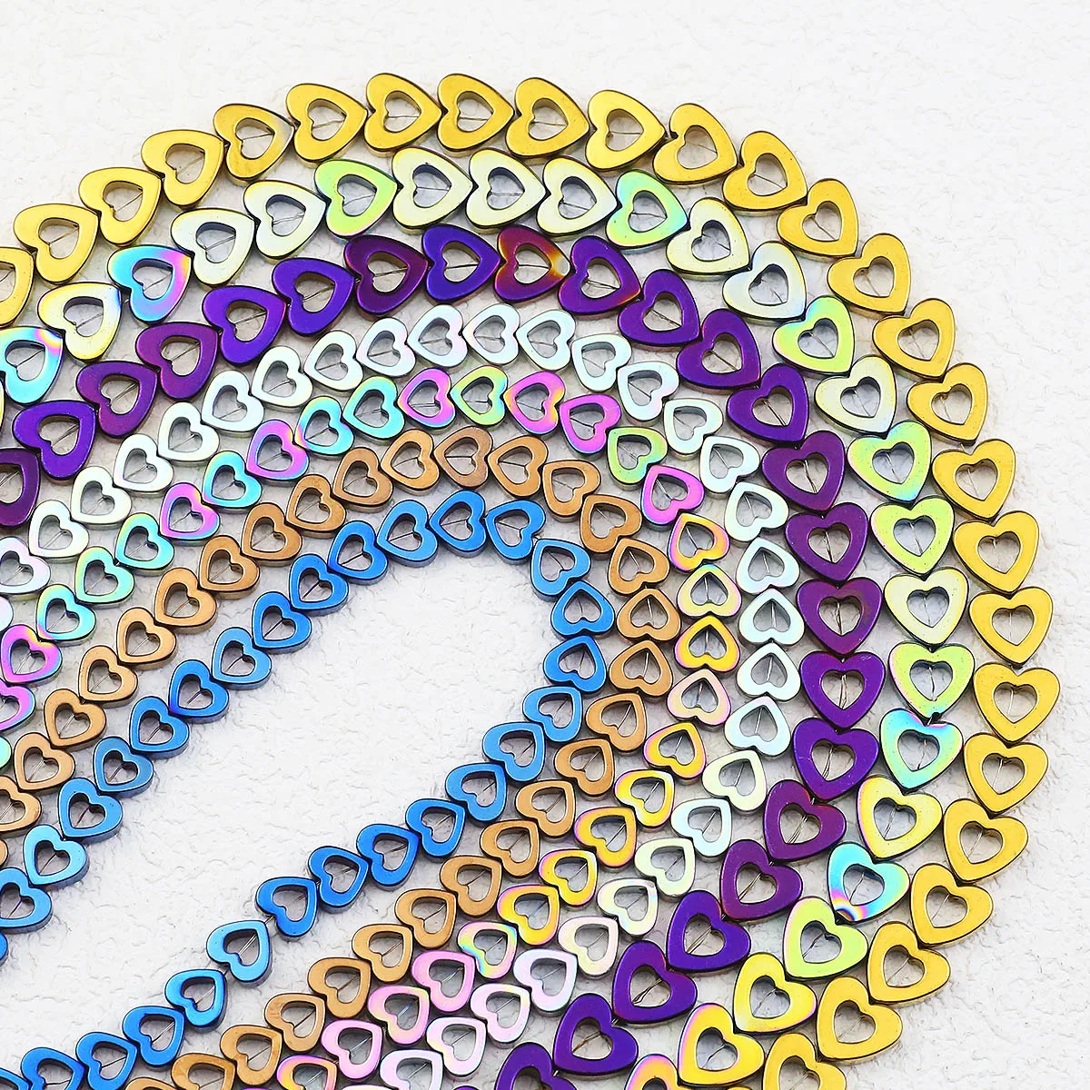 

Бусины из гематита с натуральным покрытием, полые, персиковые, сердца, бусины россыпью для подвесок, ожерелий, аксессуары «сделай сам», 6/8 мм