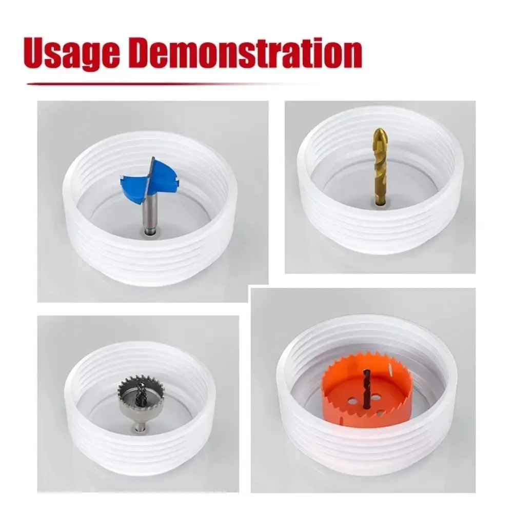 Portable Elastic Hole Saw Dust Bowl Transparent Universal Hole Opener dust bowl Drill Dust Cover