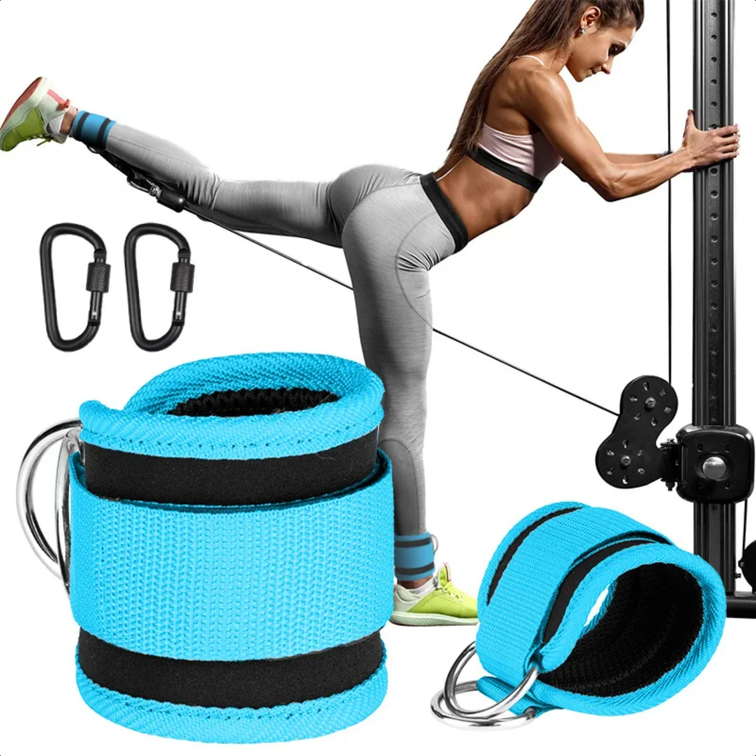 Sangles de cheville bandes de résistance ensemble pour salle de sport Yoga Pilates Crossfit entraînement de force-entraîneur de sport de poids pour femmes