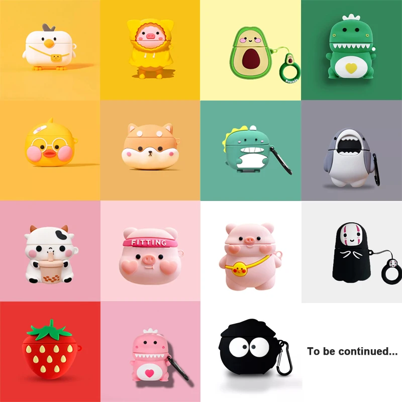 Custodia Silicone Kawaii A Forma Di Mucca Per AirPods Pro 3 (2025) – Protezione Antiurto Con Moschettone - 2