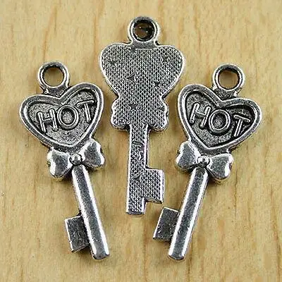 

10 Pcs 29x12mm Tibetan silver HOT key pendants findings H0088