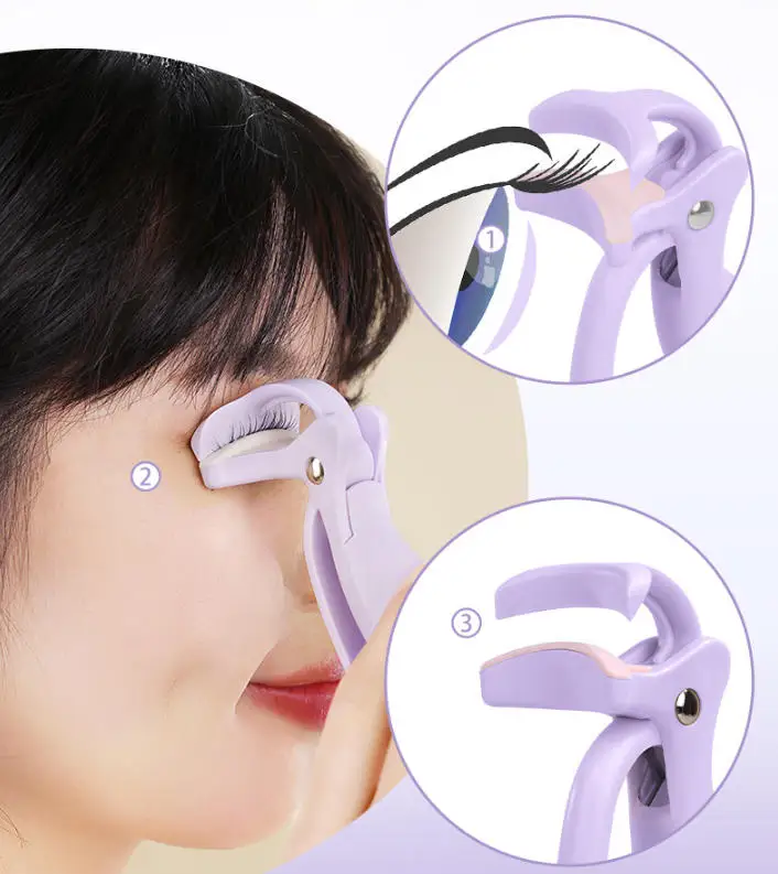 Wide Angle 3D Thermal Eyelash Bending Machine 3-Speed Electric Eyelash Curler Keep Curves Quick Preheating Handheld Makeup Tool