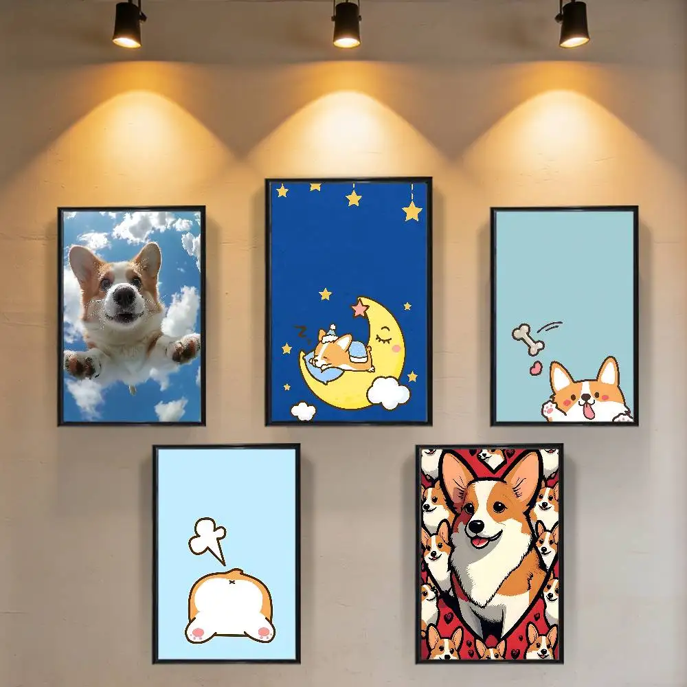 

cute W-Welsh Corgi Poster HD Art Wall Waterproof Home Living Room Bedroom Bar Aesthetic Decoration
