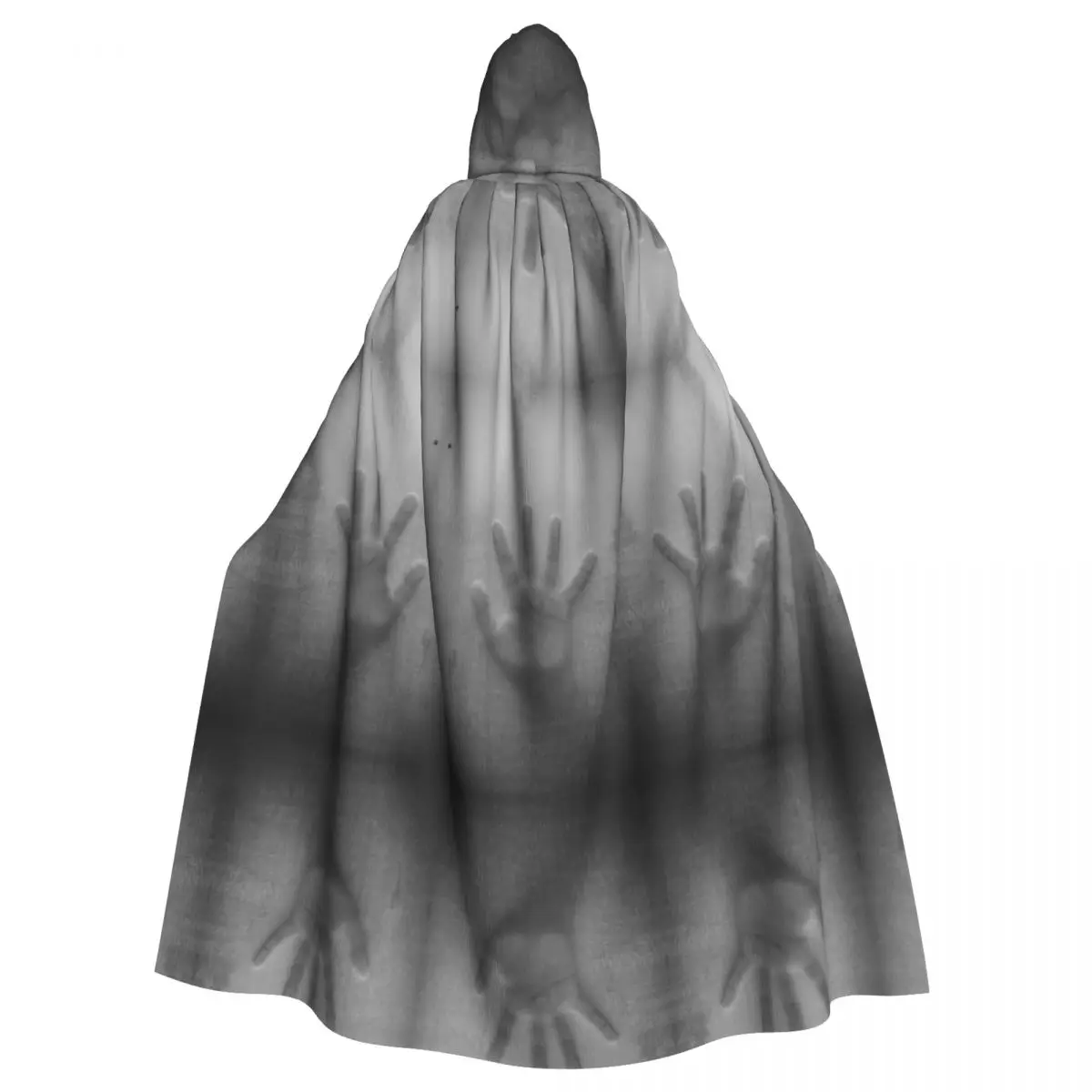 

Mysterious Handprint Cloak for Halloween, Perfect for Ghostly Atmosphere Unisex Cloak with Hood Long Witch Costume Cosplay