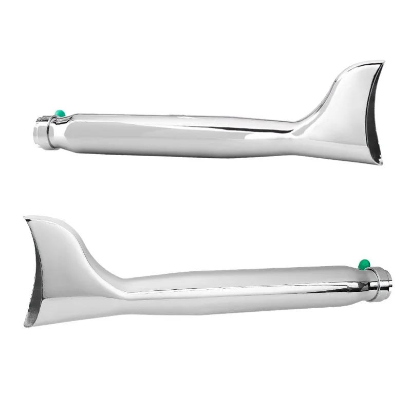 Motorcycle retro exhaust pipe, straight fishtail, universal tail section