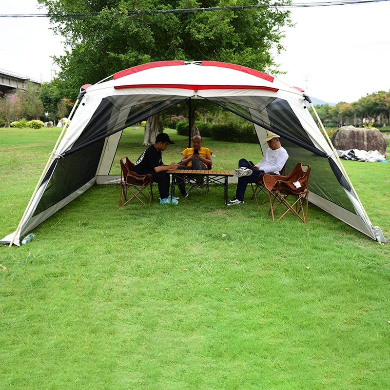 Alltel-Camping Tent with Mosquito Net, Double Layer, Ultralarge, Party, Large Gazebo, Sun Shelter, 5-8 Person, 365x210cm