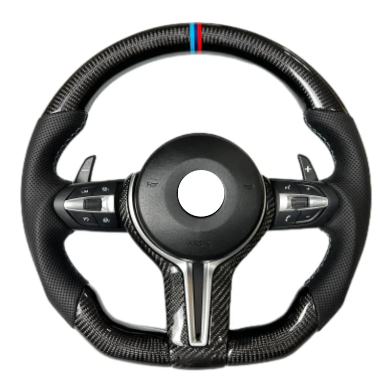 Carbon Fiber Steering Wheel Fit for  F30 F32 F10 F20 F07 F01 E46 E60 E90 black Carbon Fiber Steering Wheelcustom