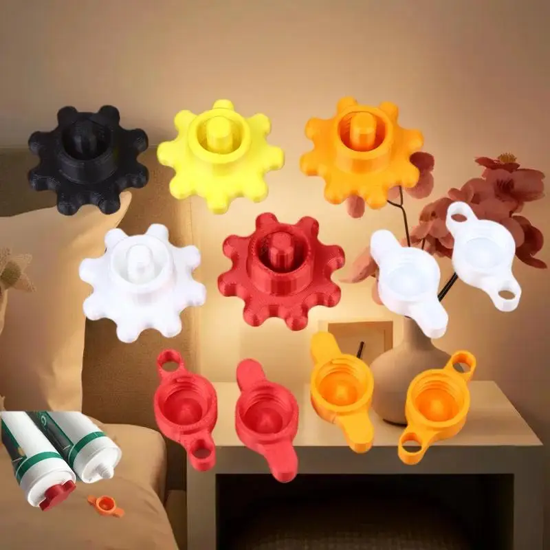 أغطية Count Orange Stickfast - أغطية بلاستيكية غير قابلة للكسر لزجاجات الغراء العادية، أدوات زخرفية سهلة الحمل #5