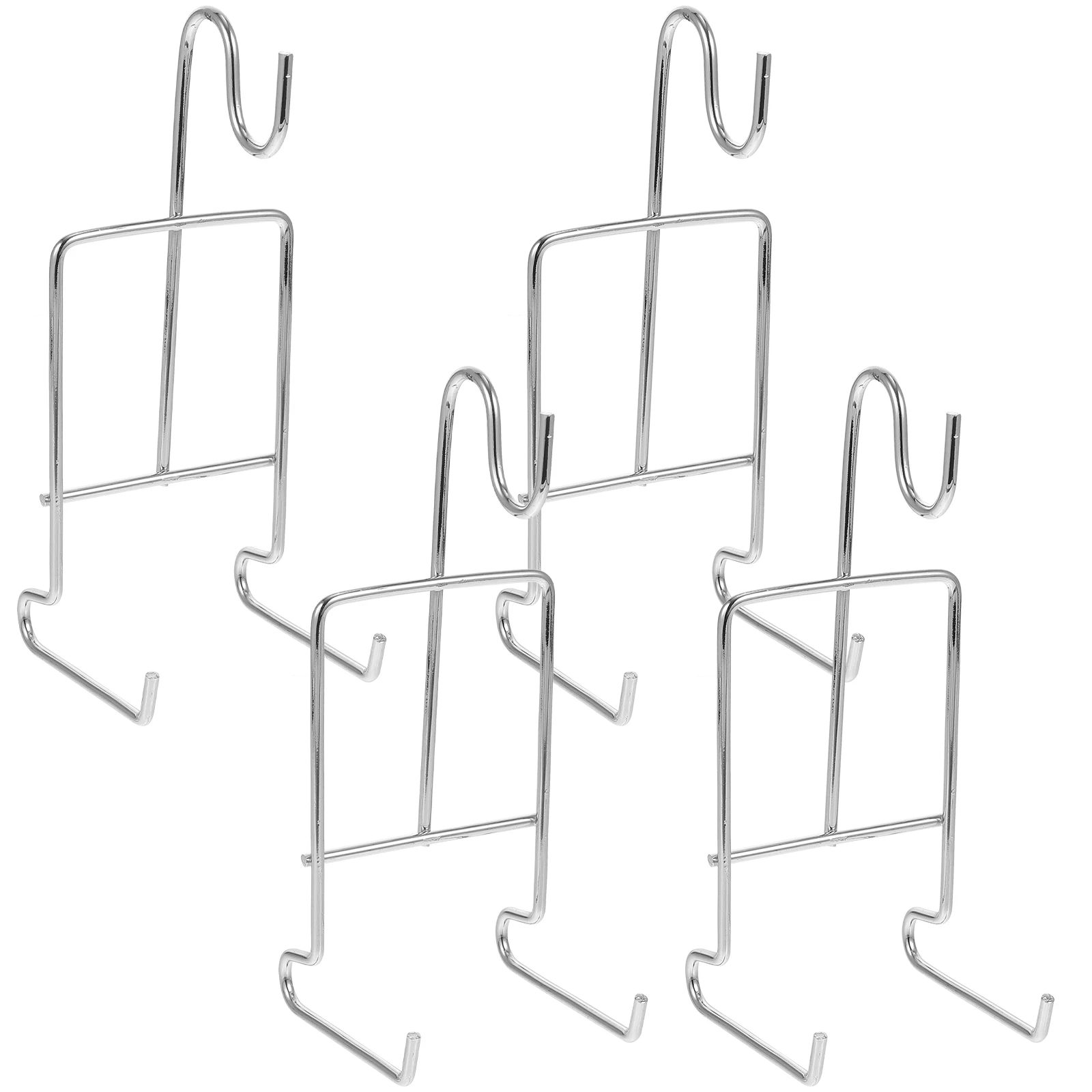 

4 Pcs Coffee Cup Holder Tea Mug Storage Rack Iron ganizer Silver Color Safe Material Home Office Use Coffee Mug Display