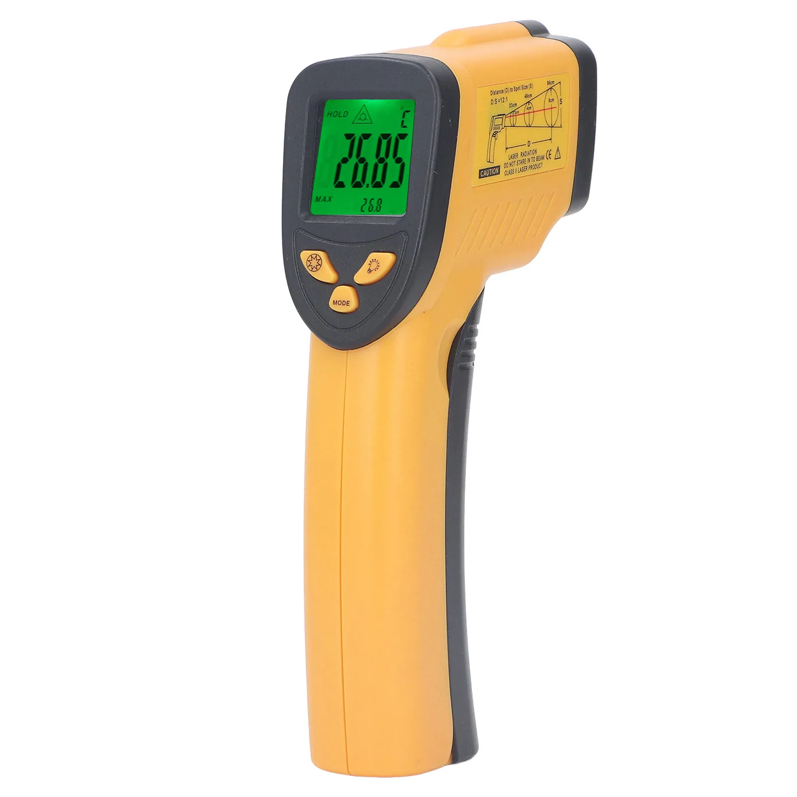 Termômetro Infravermelho Digital com Temperatura, Sem Contato, Temperatura 50 a 600 ℃, Temp Laser