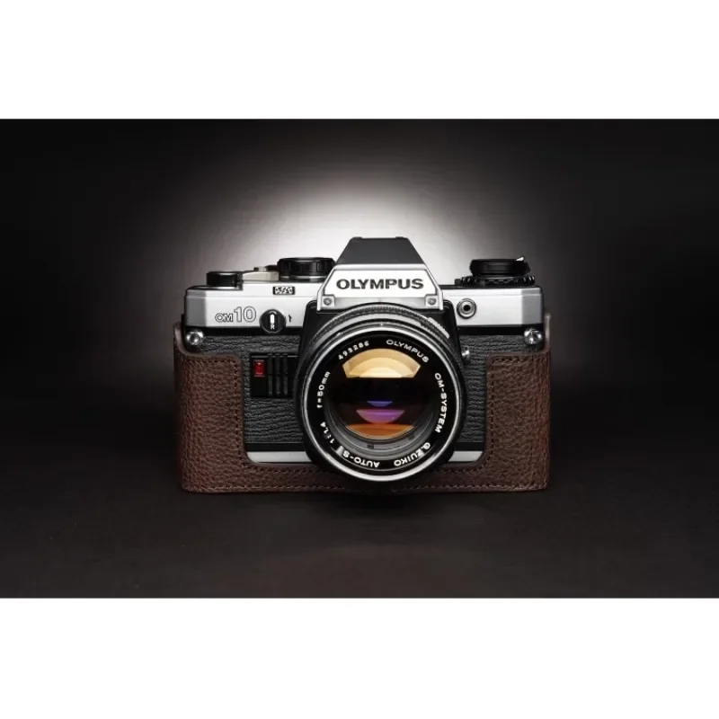 수제 카메라 정품 가죽 카메라 가방 바디 박스 케이스, 올림푸스 OM10 OM20 OM30 보호 슬리브 박스 케이스