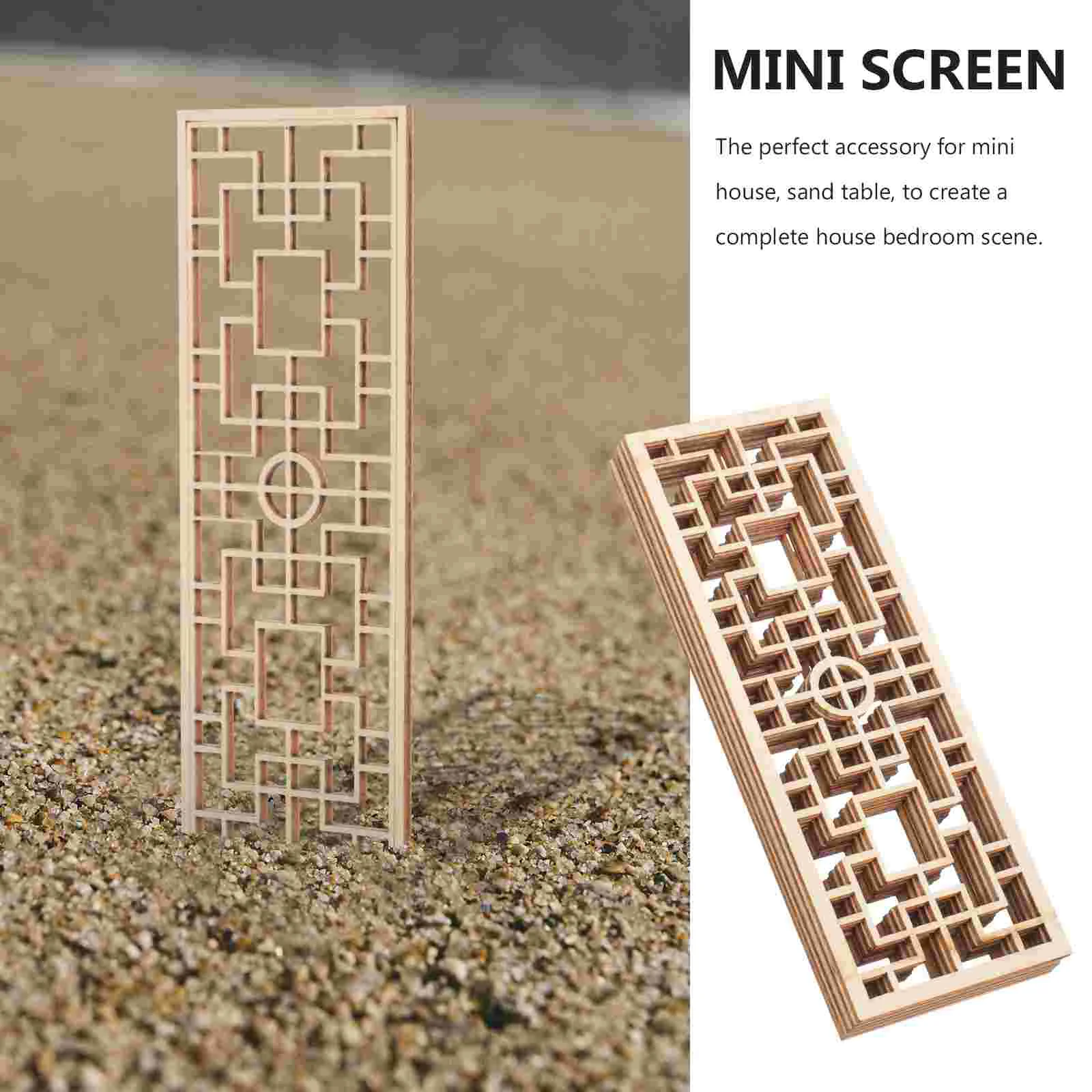 5 Pcs House Screen Desktop Accessories Funny Decor Model Props Mini Wood Ornamental Toy