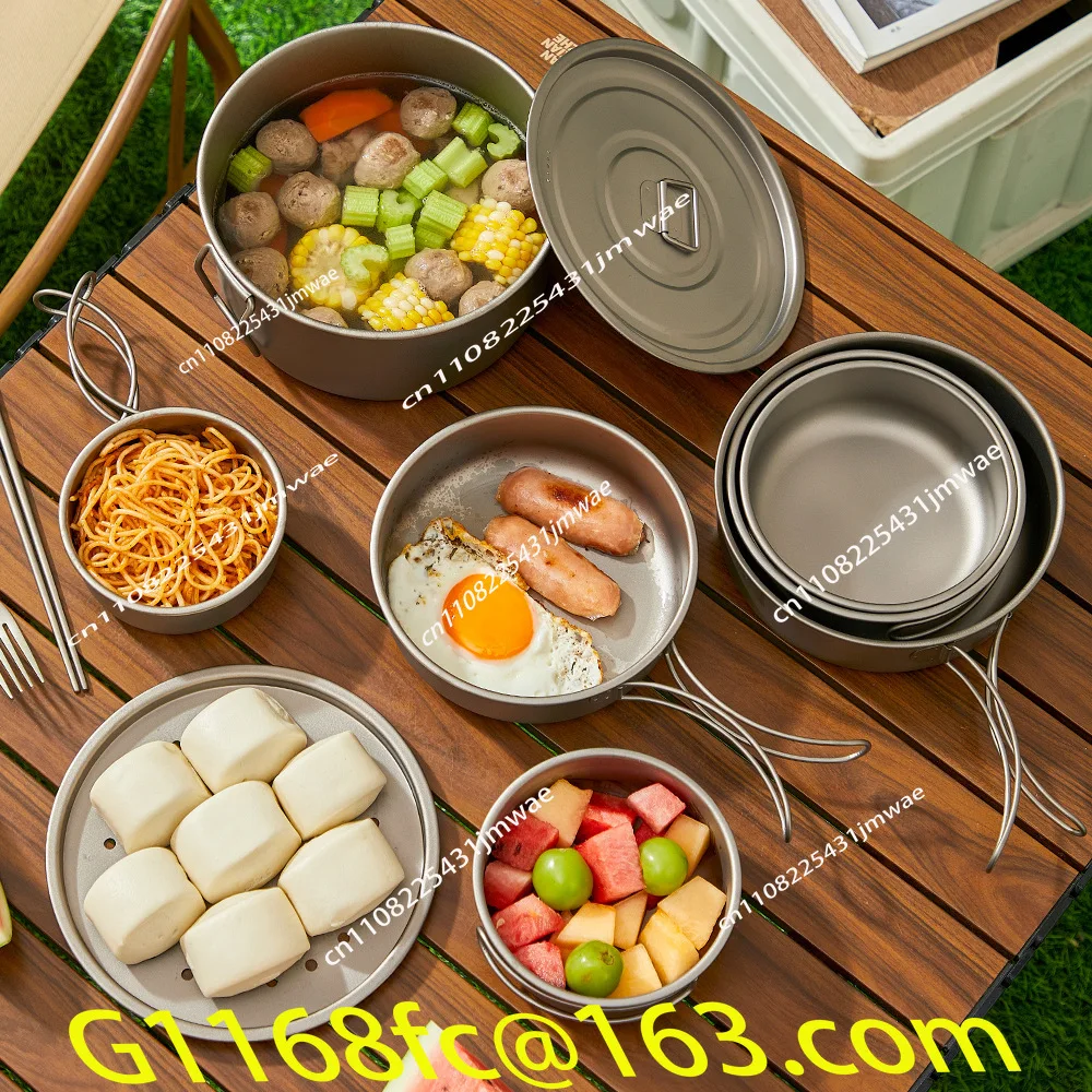 Foldable Lightweight Portable Soup Pot Frying Pot Set